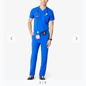 Mens FIGS Pisco Basic Scrub Pants - Royal Blue XXL tall